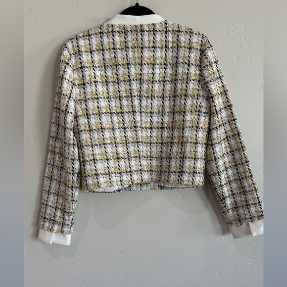 AVEC LES FILLES Women's Tweed Button-Front Jacket size medium - Picture 10 of 11